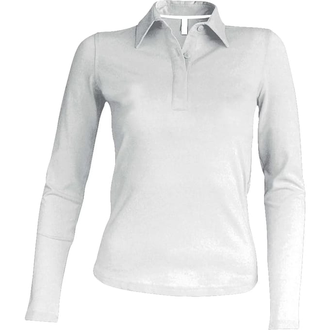 Kariban Damespolo lange mouwen K244 - White - XXL