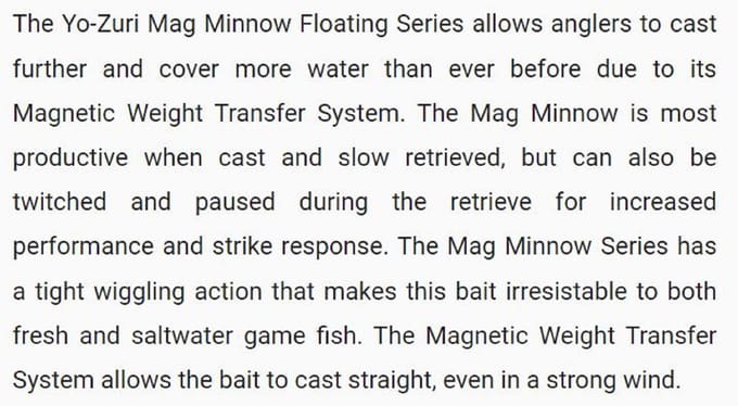 Yo Zuri Mag Minnow 125 Drijvend Aas R1140-HBL (3698)