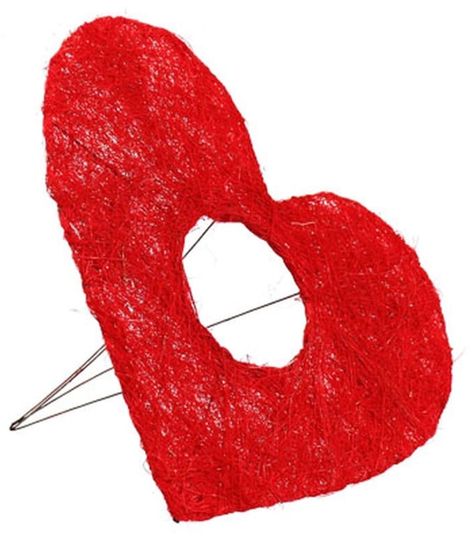 Sisal hartmanchet rood 15cm 10 st., 10 Stück