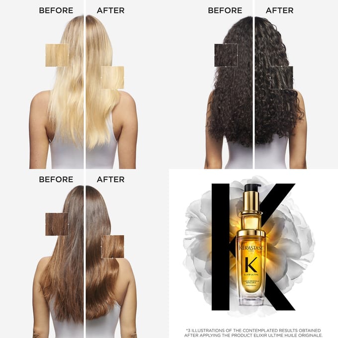 Kérastase - Elixir Ultime L'Huile Originale Haarolie voor alle haartypes met Camelia, Marula & Arganolie - 30ml