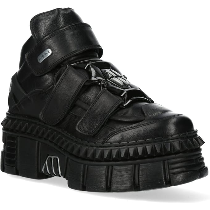 New Rock metalen leren enkellaarzen-WALL285-S3