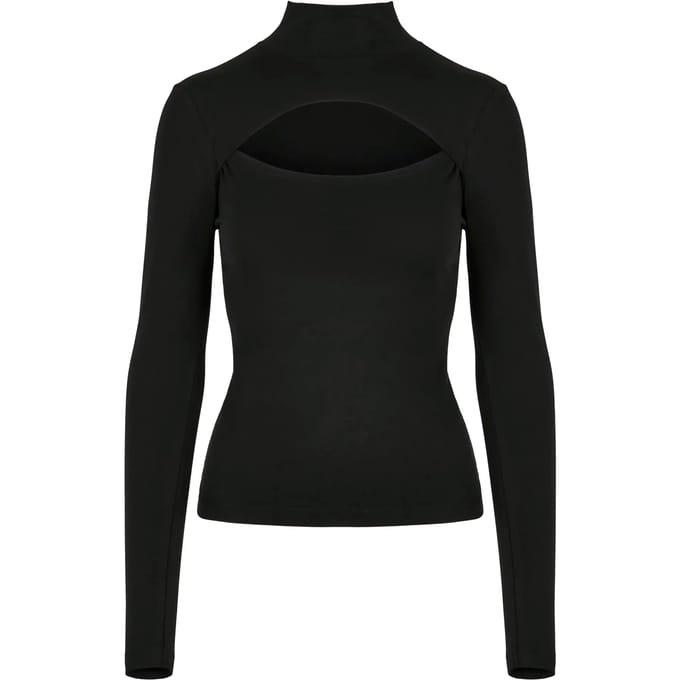 Urban Classics - CutOut Turtleneck Longsleeve top - 4XL - Zwart