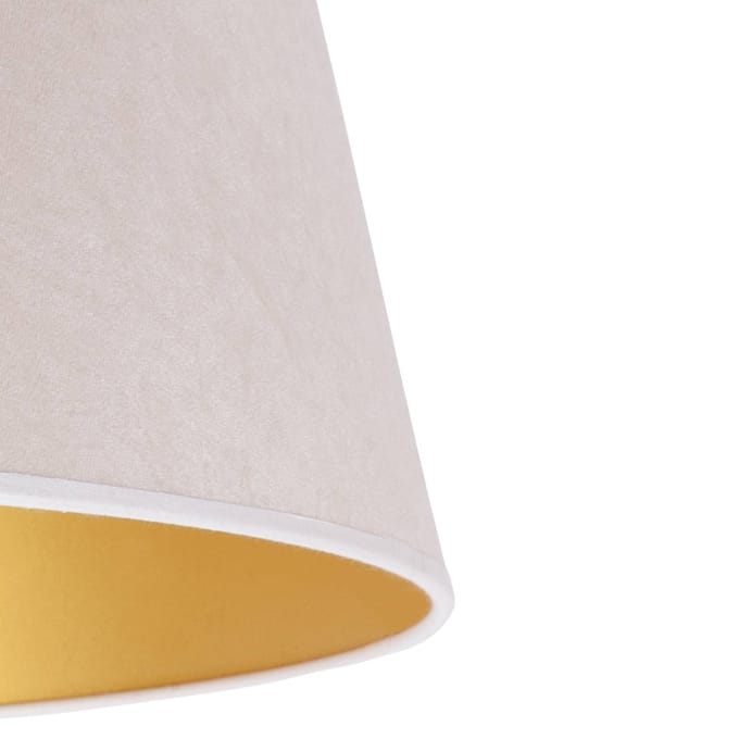 Duolla Lampenkap Cone hoogte 25,5 cm, ecru/goud