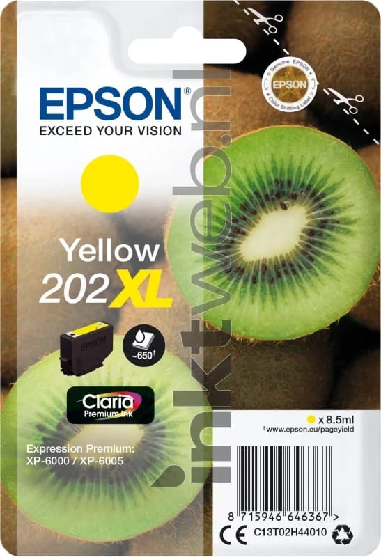 Epson Inktcartridge 202XL (C13T02H44010) Geel Hoge capaciteit