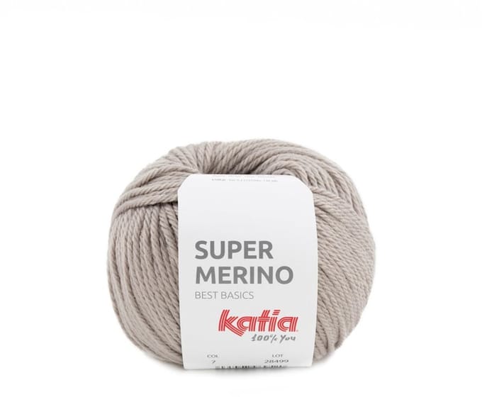Katia Super Merino - 07 steengrijs - Wol/Acryl Garen