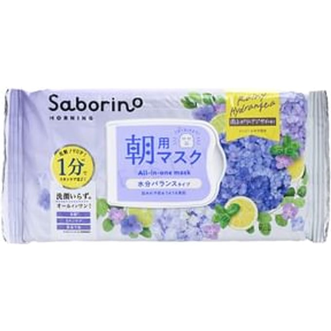 BCL - Saborino Saborino Morning All-In-One Mask Rainy Hydrangea 30 pcs