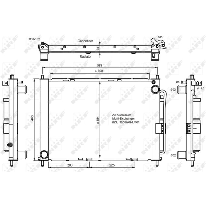 A/C condensor NRF 350056