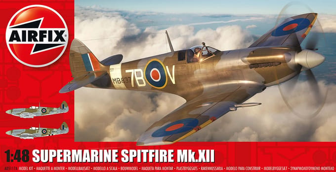 Airfix Modelbouwpakket Militaire voertuigen - 05117A Supermarine Spitfire Mk.XII Plastic - 1:48 - Modelbouw