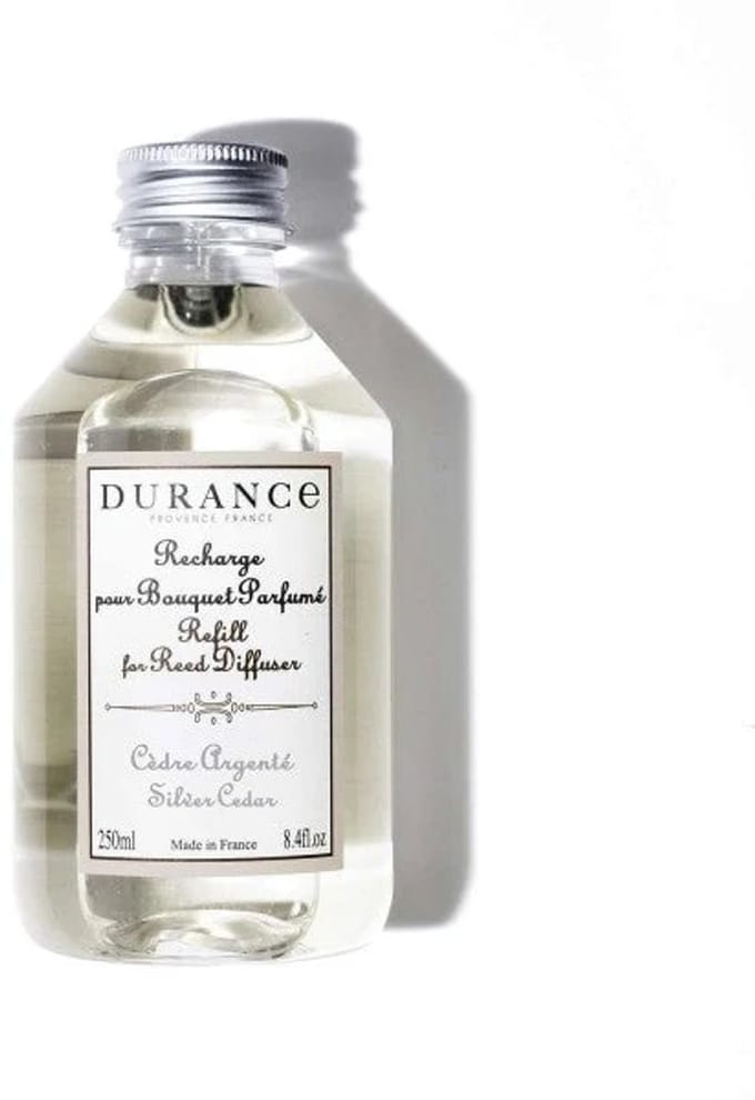 Durance - navulling geurstokjes - Ceder hout - Cedre Argenté - Silver Cedar - 250ml