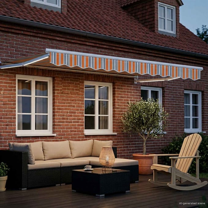 vidaXL - Elektrisch - Uitschuifbare - Zonneluifel - 3,5 - x - 2,5 - m