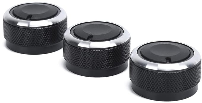 Klimaatregelaar Knop - Interieur Accessoire - Auto Opfrissen - Duurzame Constructie - 3 Stuks - Aluminium