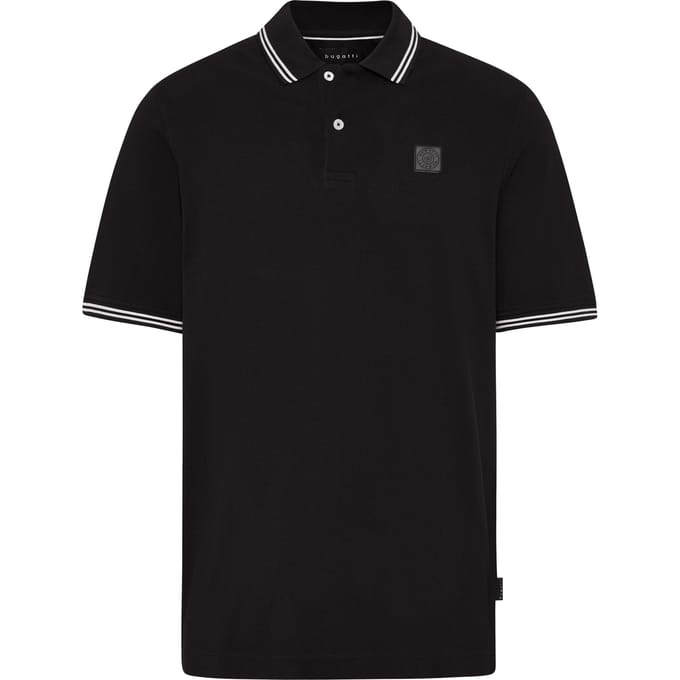 Bugatti Herren Poloshirt met contrasterende strepen