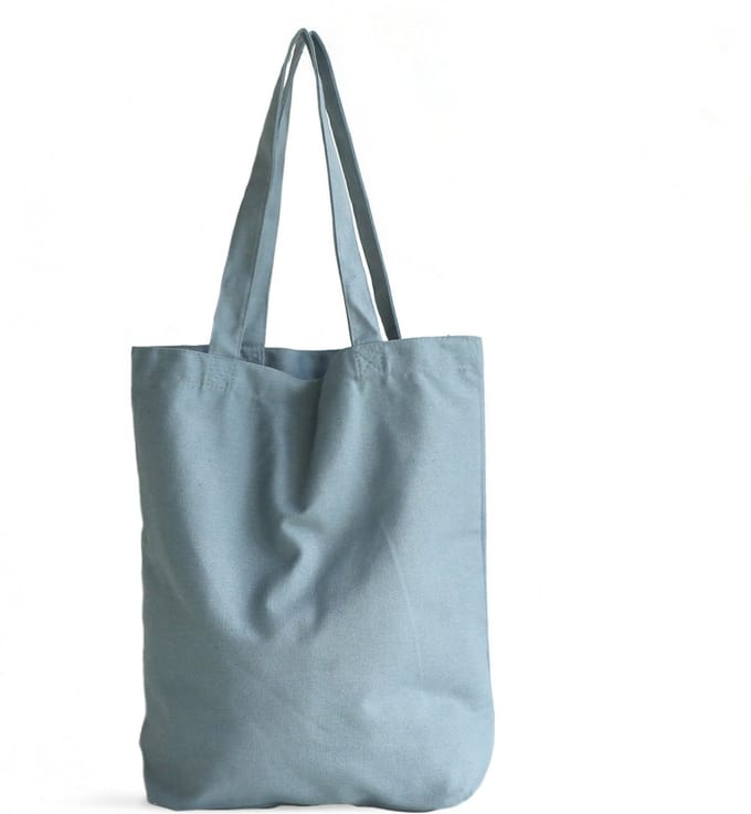 10x katoenen shopper Blauw