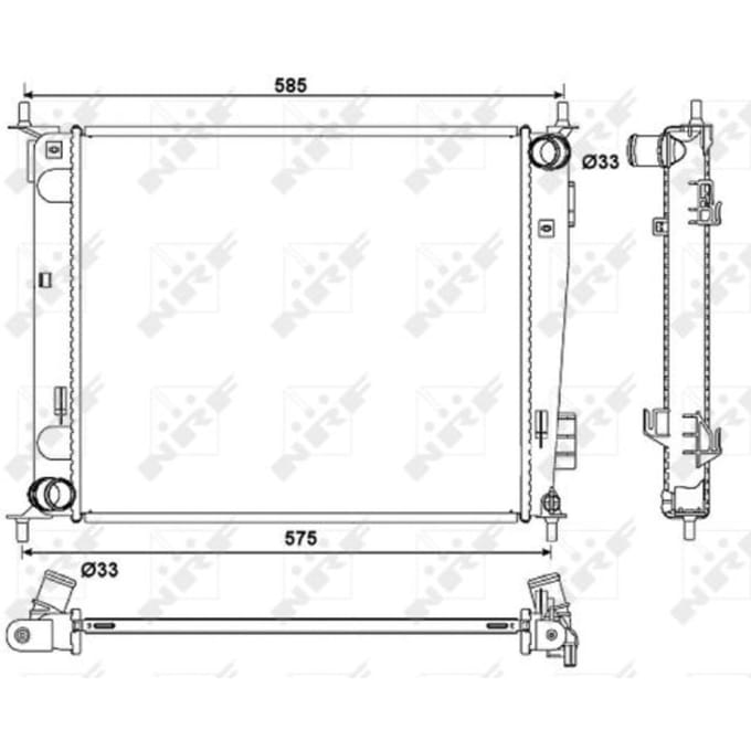 Radiator, motorkoeling NRF 53057