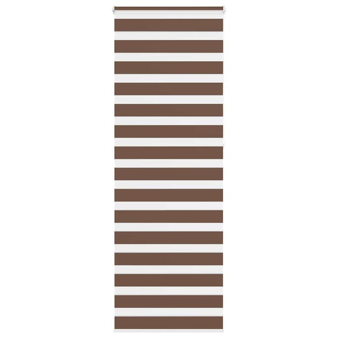 vidaXL - Zebra - rolgordijn - 85x230 - cm - stofbreedte - 80,9 - cm - polyester - bruin