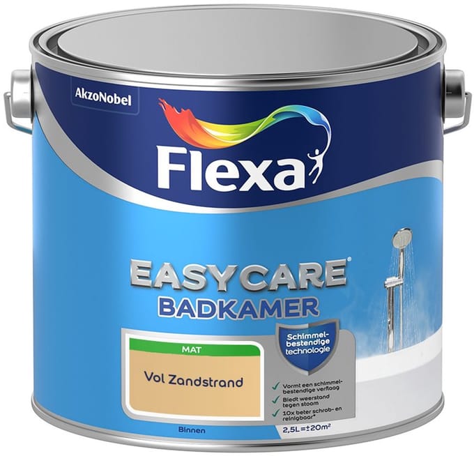 Flexa - Easycare Badkamer - Vol Zandstrand - Mengverf - 2,5 L