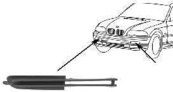 BMW 3 serie E46, 1998 - 2002 - voorbumpergrille, links