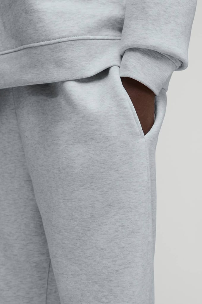 Basic jogger met rechte pijpen | Grey Marl | Size XL