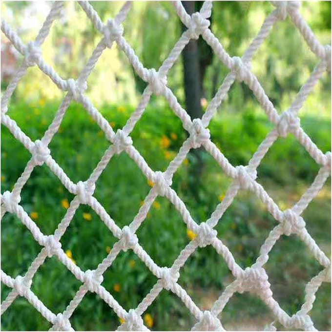 Kinderveiligheidsnet - Net voor kinderen - Balkon beveiligen - Duurzaam nylon materiaal - 2 x 9 m - Wit