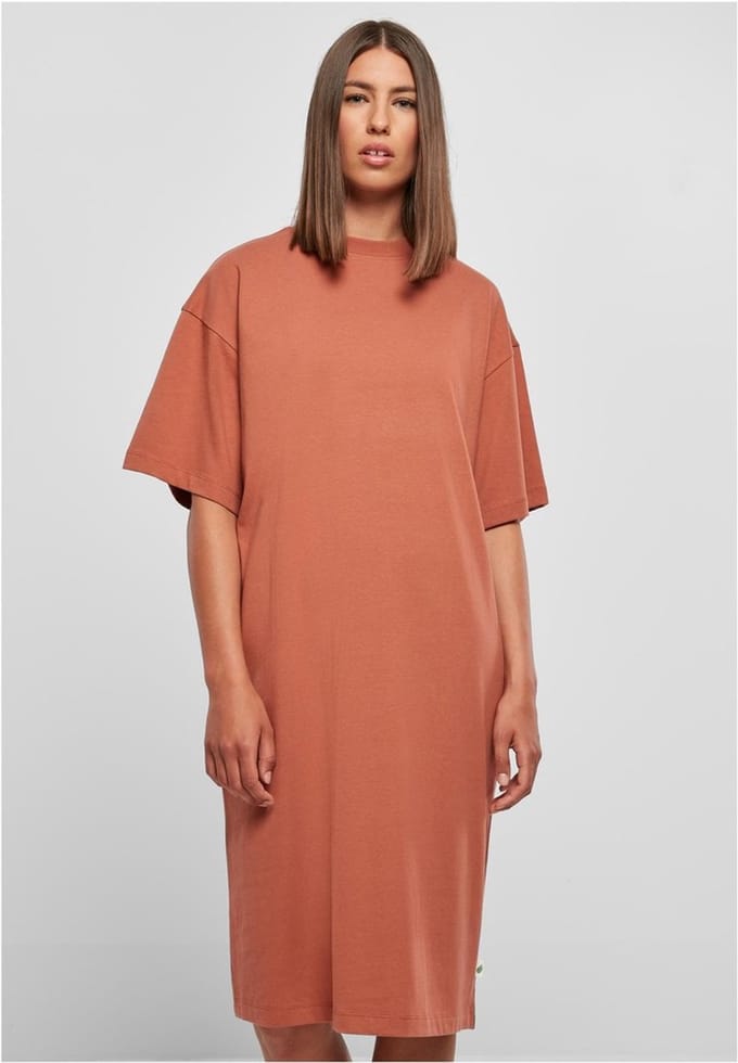Urban Classics - Organic Long Oversized Tee Korte jurk - 5XL - Oranje