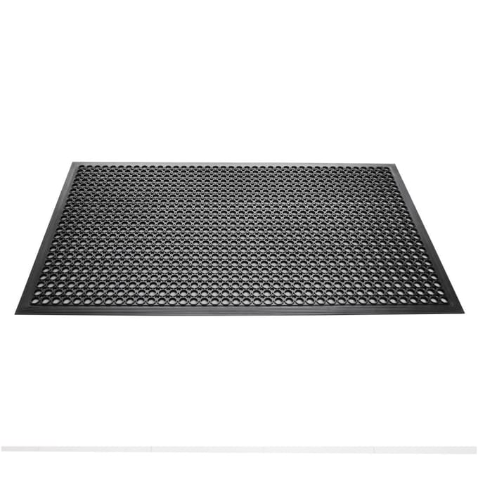 Jantex rubberen antivermoeidheidsmat zwart 150 x 90cm