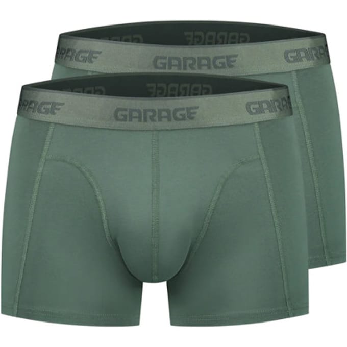 Garage - Boxershorts - Mannen - M - Groen - Katoen - 0805 2 Pack Boxershorts