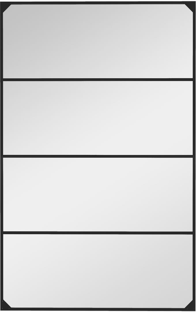 HOMCOM Wandspiegel van glas, 109x2x69cm, zwart