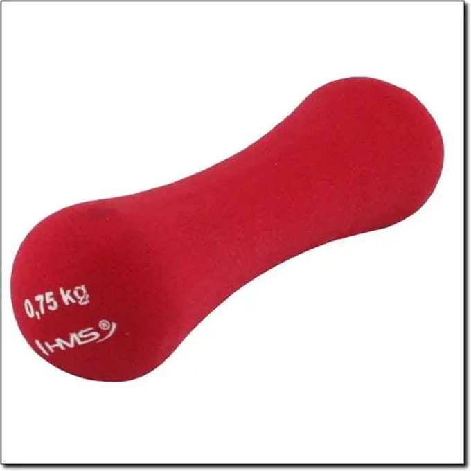 HMS Gietijzeren Dumbbell met Neopreen Coating - 0,75 kg