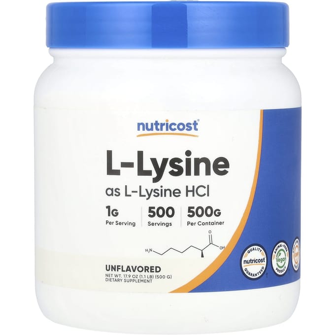 L-Lysine, Ongezoet, 500G(17.9oz)