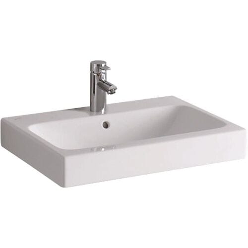 Geberit iCon - Wastafel 60x49 cm, met kraangat en overloop, KeraTect, wit 124560600