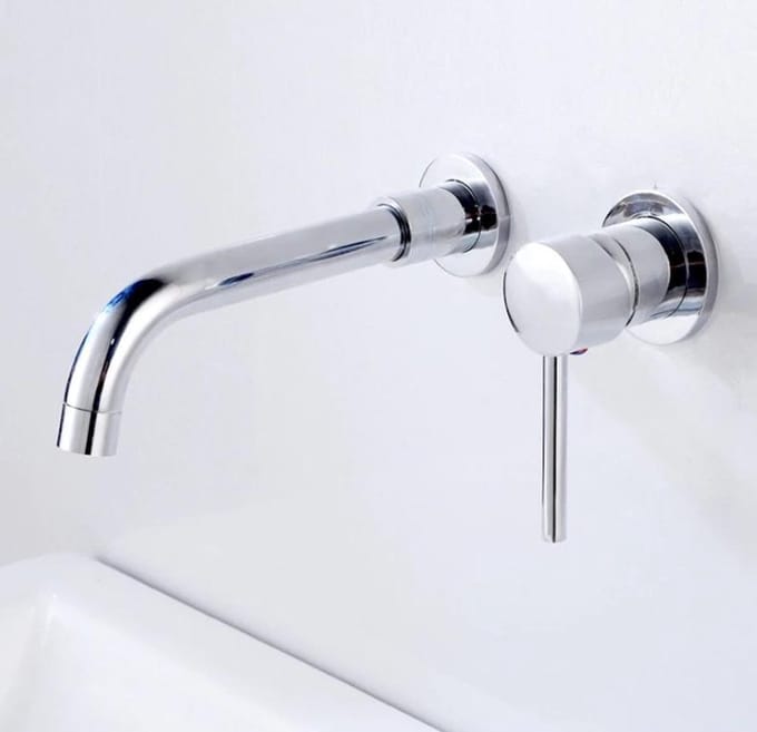 Diamond Line Megan - Wastafelmengkraan - Inbouw - Rond - Chroom - 1 Greeps - 21cm Uitloop