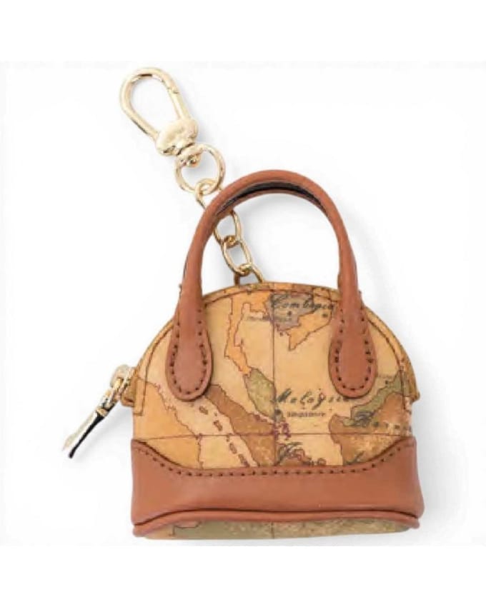 Alviero Martini 1 Classe Charm Mini-Hand Bag Natural Vrouw met Geo Classic Kaart