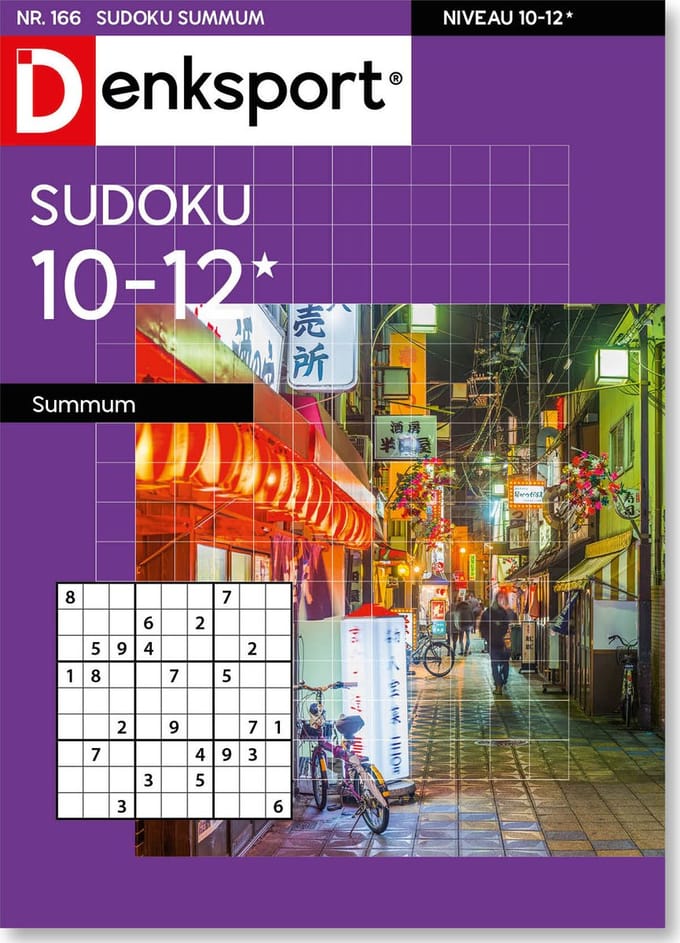 Denksport Puzzelboek Sudoku 10-12* summum, editie 166