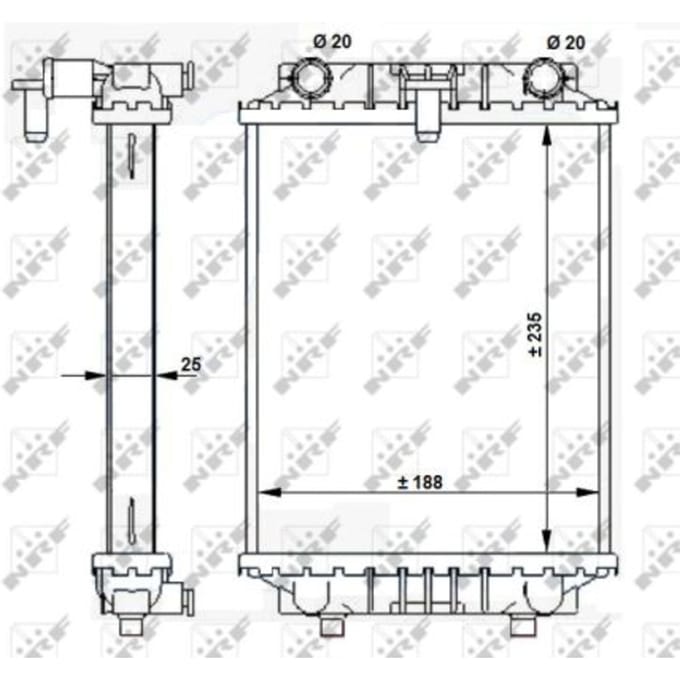 Radiator, motorkoeling NRF 59183