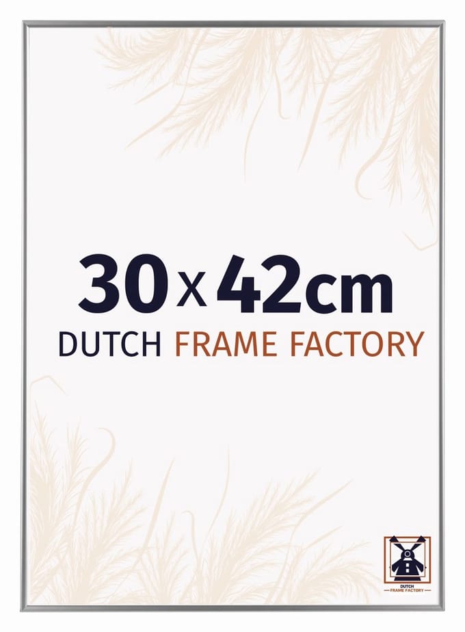 Fotolijst 30x42 cm - Kunststof - Zilver Hoogglans - Easy