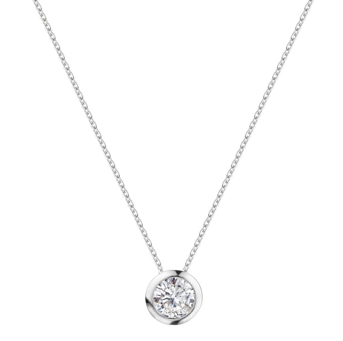 Celesta Silber Anhänger mit Kette 925 Silber rhodiniert