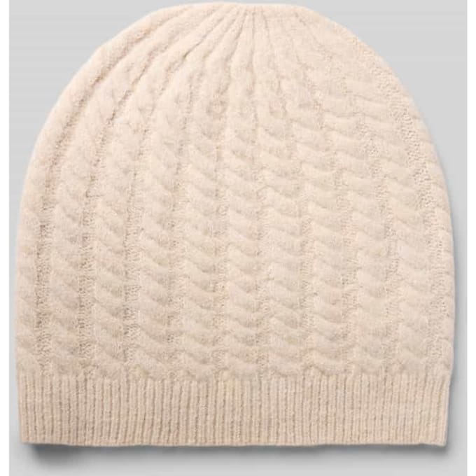 Muts met wol in gebreide look