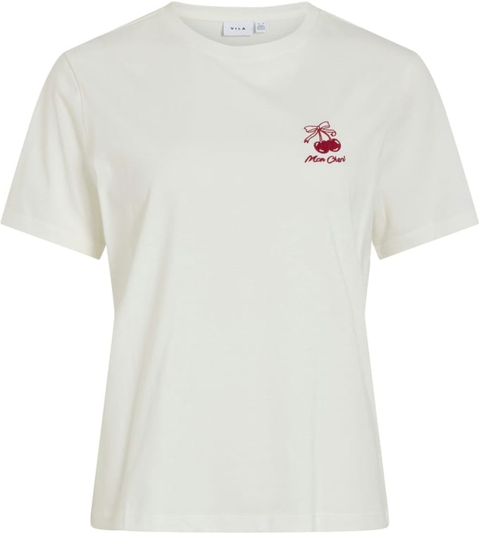 VILA - VISYBILLA BISOU O-NECK S/S TOP - Dames - T-shirts