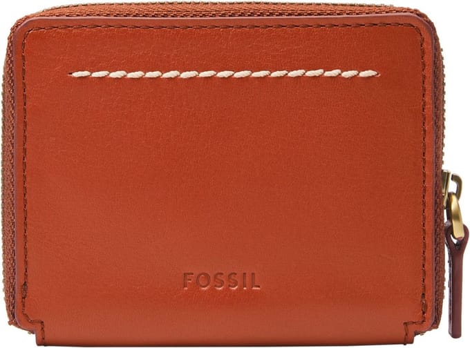 FOSSIL Leren Kaarthoes Westover Card Case Persimmon Terracotta
