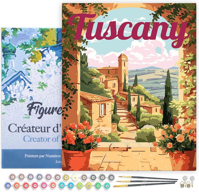 Figured'Art Schilderen op Nummer Volwassenen - Toscane in Bloei - 40x50cm