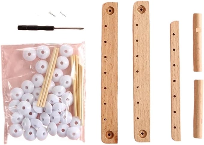 Telraam Abacus - Rekenhulp Telmachine - Wiskunde Leren - Hout en Kunststof - 169x69cm - Wit