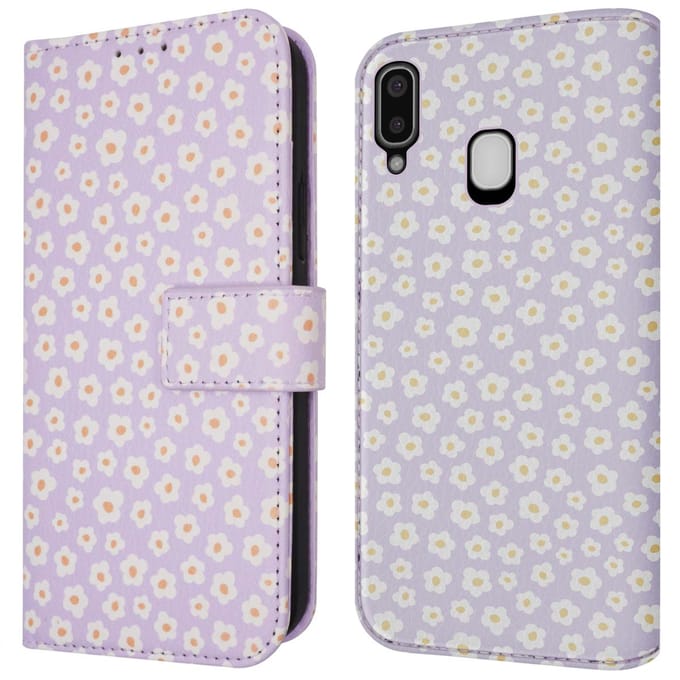 imoshion Hoesje - Geschikt voor Samsung Galaxy A20e - Design Bookcase smartphone - White Daisy