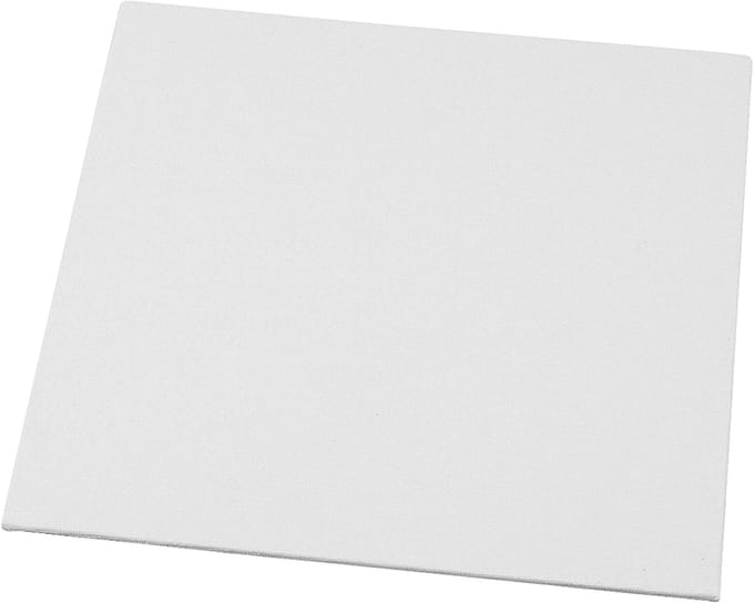 Canvas Paneel, afm 20x20 cm, dikte 3 mm, 280 gr, wit, 1 stuk