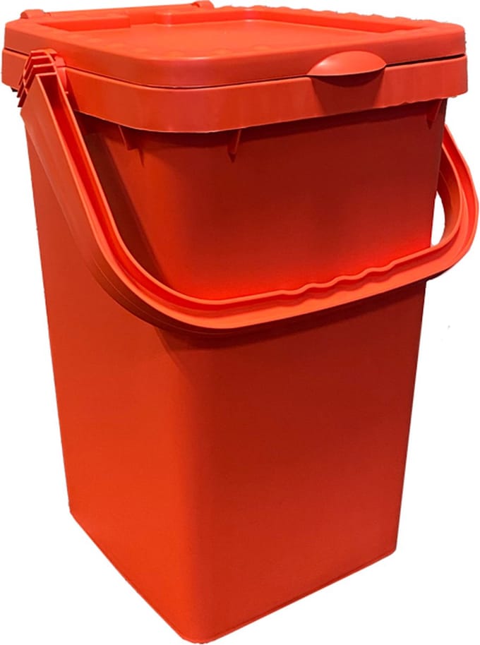 Afvalemmer 'Ecoplus' 25 liter- Afvalscheiding - Oranje