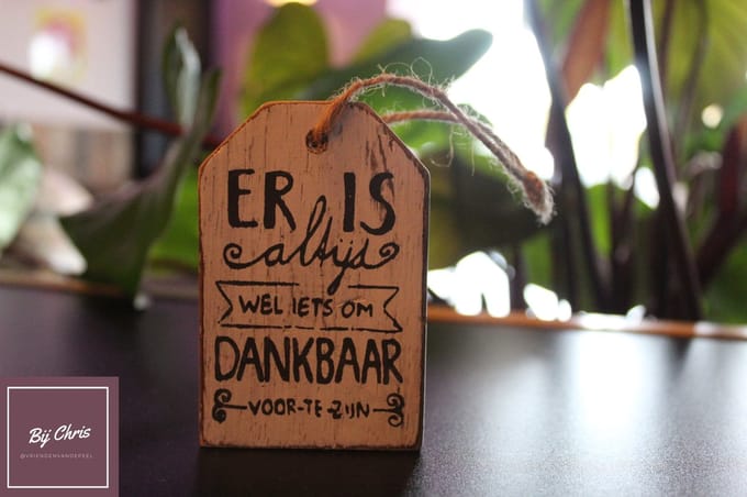 hanger label 9x6cm dankbaar antique white