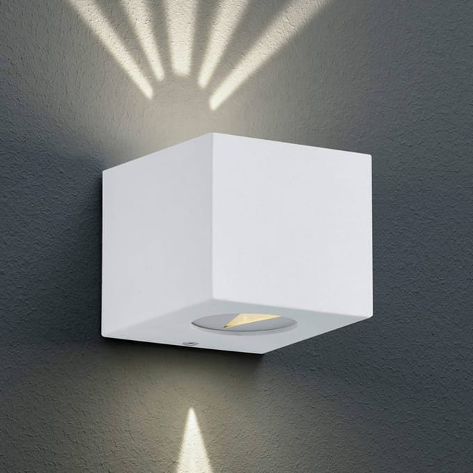 REALITY CORDOBA - Wandlamp - Wit mat - incl. 2x SMD 2 W - - Buitenverlichting - IP44