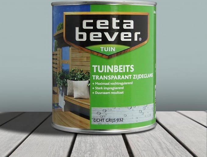 CetaBever Transparante Tuinbeits ZG Licht Grijs 032 2,5 liter
