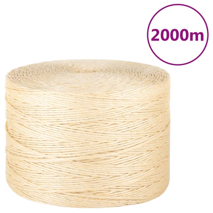 vidaXL - Touw - 3 - mm - 2000 - m - 100% - sisal