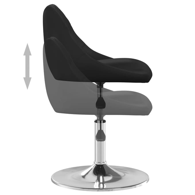 vidaXL - Eetkamerstoelen - 4 - st - kunstleer - zwart