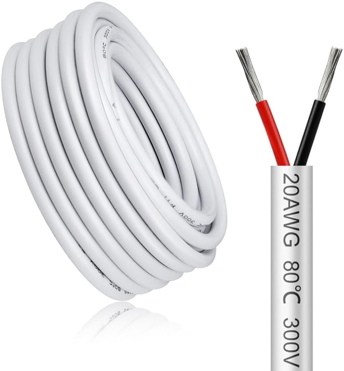 Elektrische Kabel - 2-aderige Draad - Verlichting Aansluiten - Hoge Geleider - 5 Meter - Wit
